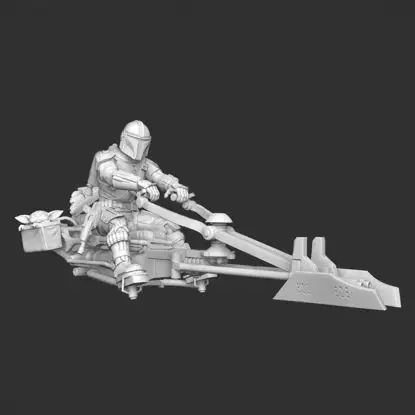 Speeder Mando 3D Print Model STL