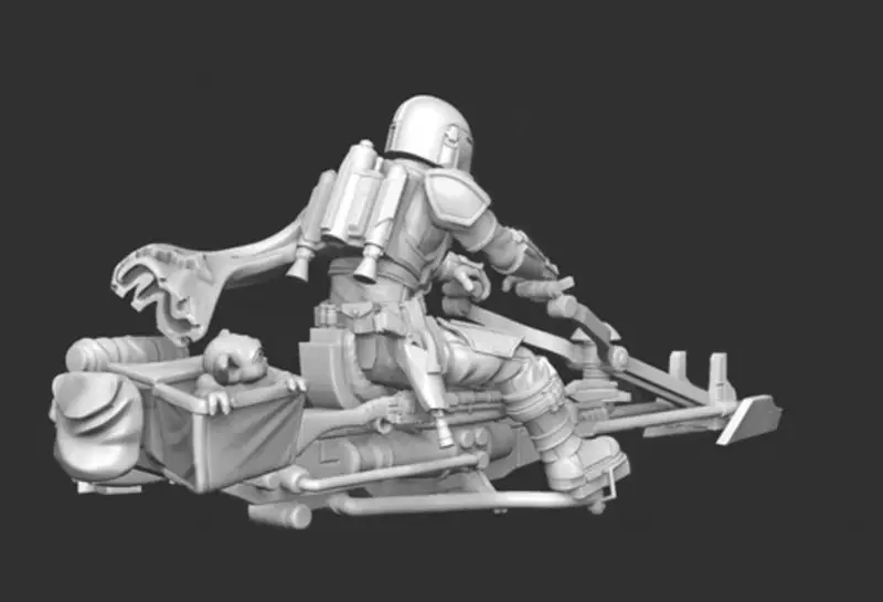 Speeder Mando 3D Print Model STL