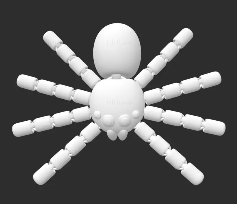 Spider Flexi articulated 3d printing model STL file