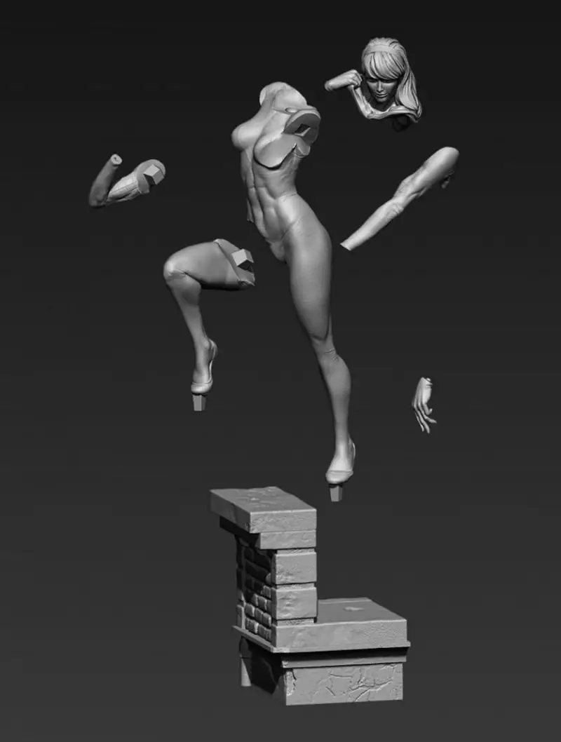 Spider Gwen 3D-Druckmodell