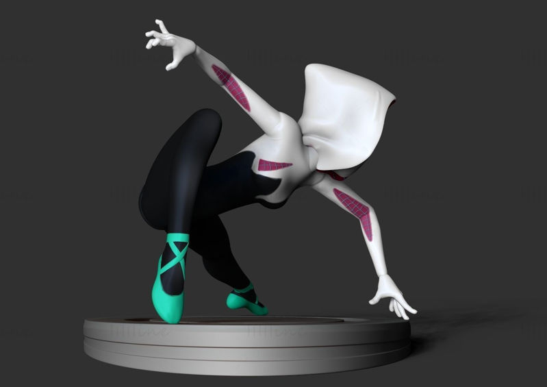 Spider Gwen  Statues 3D Model Ready to Print