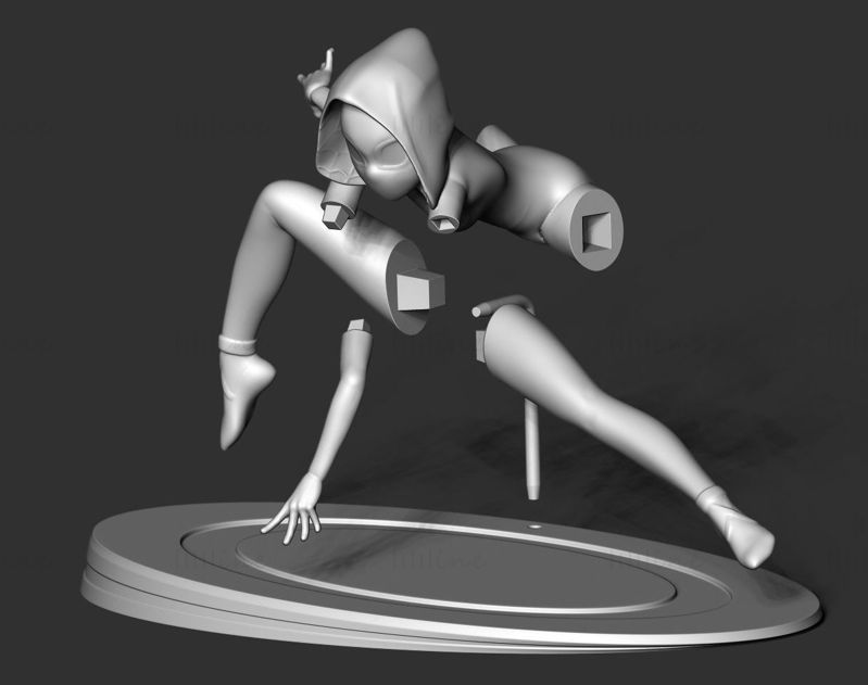 Spider Gwen  Statues 3D Model Ready to Print