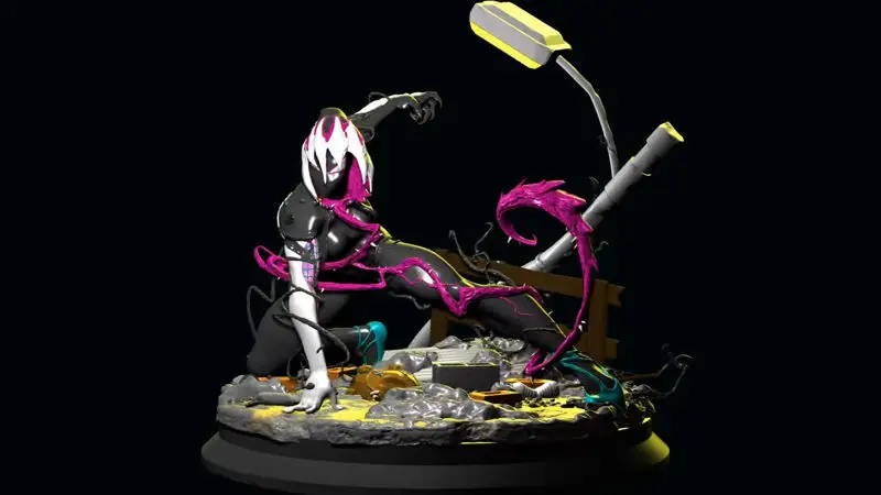 Spider Gwen Venomized 3D-Druckmodell STL