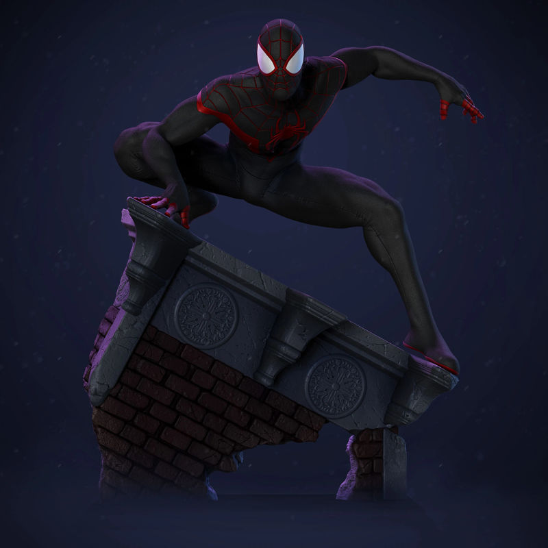 Spider Man - Miles Morales 3D-Modell bereit zum Drucken STL