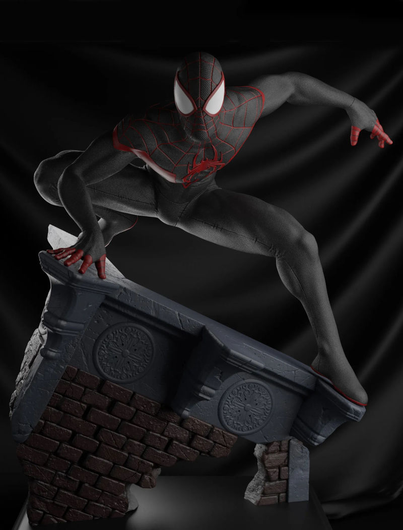 Spider Man - Miles Morales 3D Model Ready to Print STL