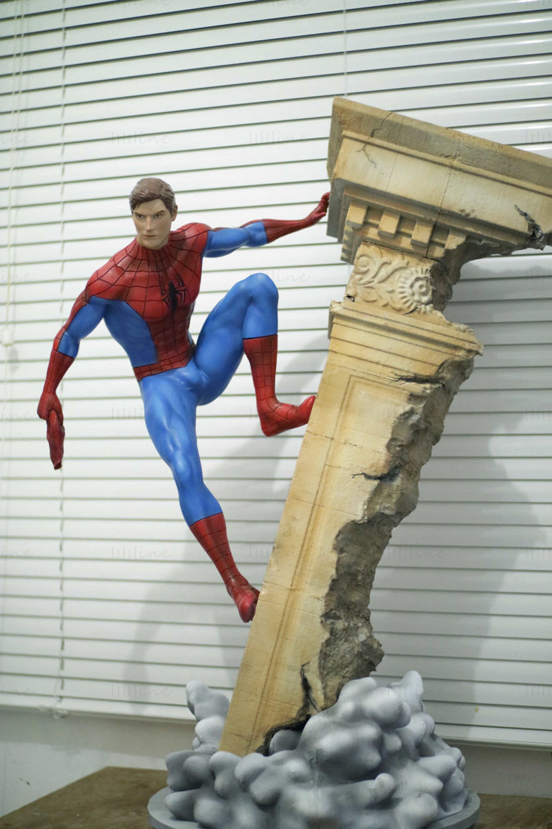 Spiderman 3D-model klaar om af te drukken