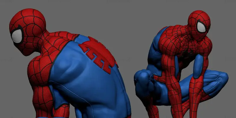 Model 3D Spiderman gata de imprimat