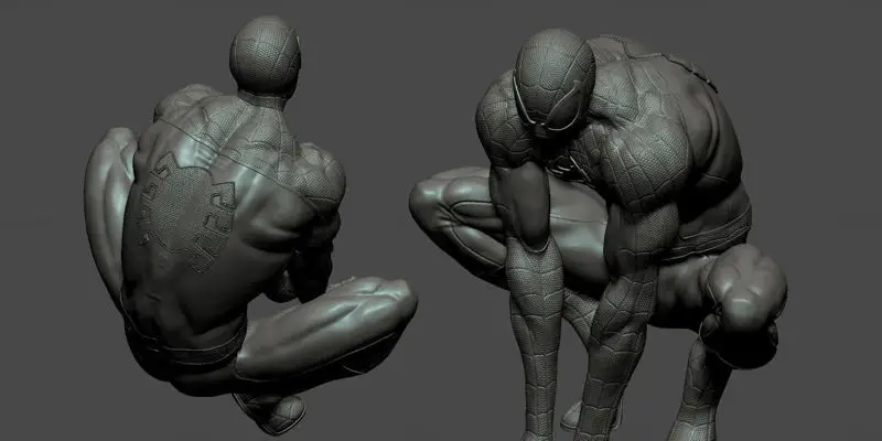 Model 3D Spiderman gata de imprimat