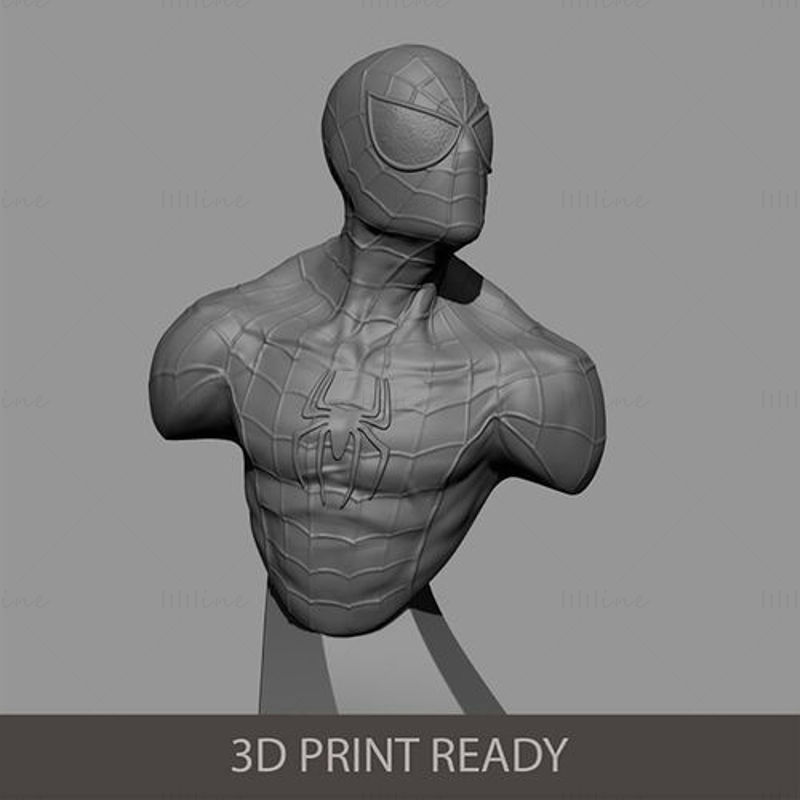 Spiderman-bust  3D Model Ready to Print