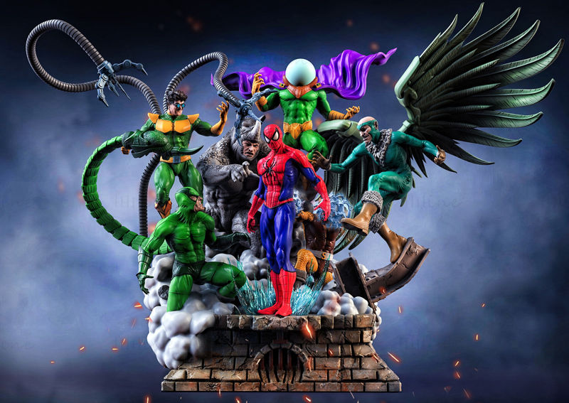 Spiderman Diorama 3D Model Ready to Print