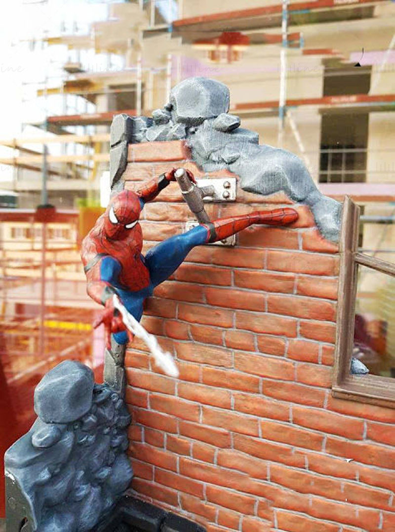 Spiderman diorama 3D Model Ready to Print