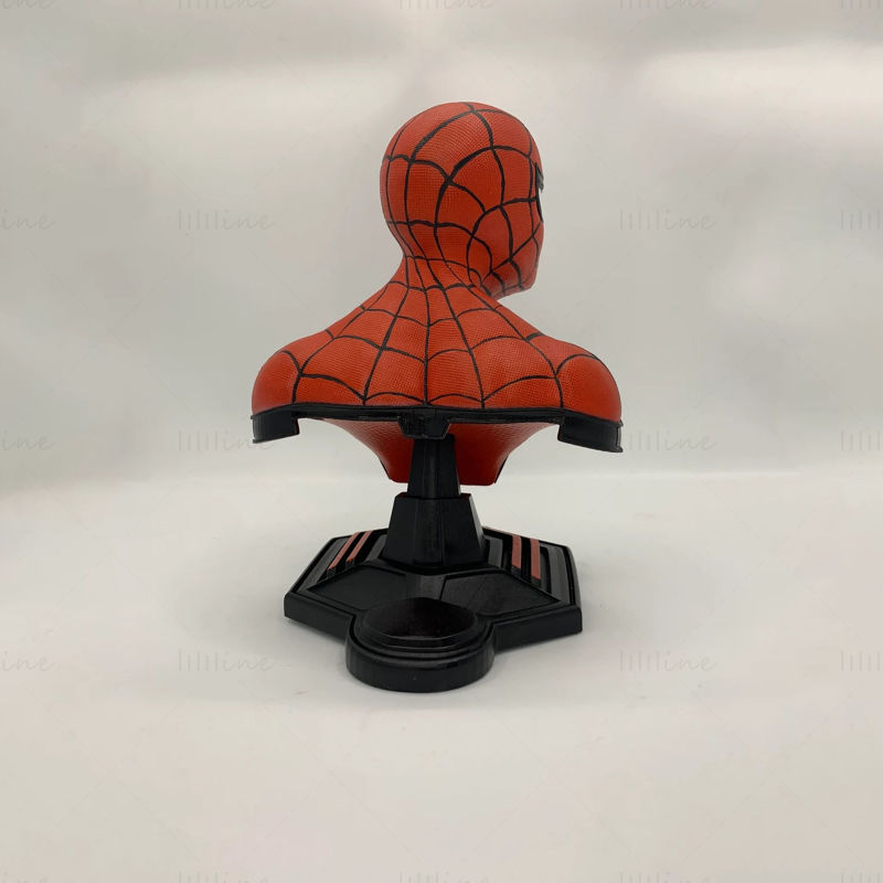 Spiderman Home Coming Büste 3D-Modell bereit zum Drucken STL