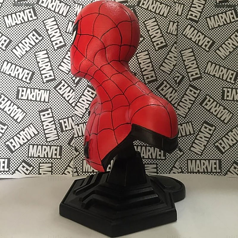 3D модел, готов за отпечатване на бюст на Spiderman Home Coming Bust