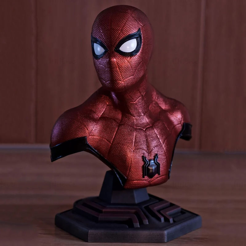 Spiderman Home Coming Bust 3D-modell Klar til å skrive ut STL