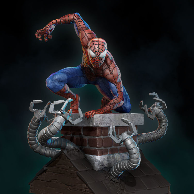 Örümcek Adam Marvel 2020 Heykelleri 3D Model Yazdırmaya Hazır STL