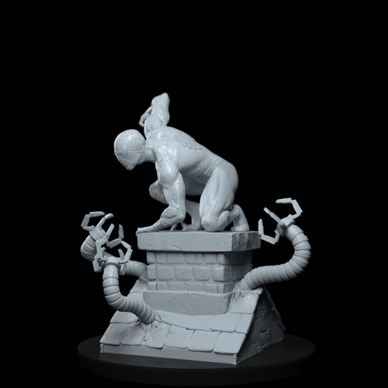 蜘蛛侠漫威 2020 雕像 3D 模型准备打印 STL