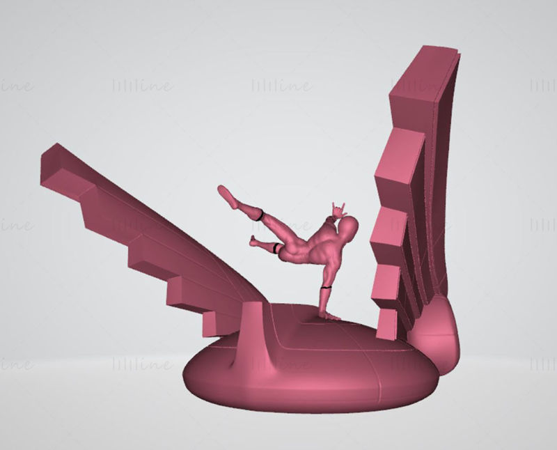 蜘蛛侠漫威微型 3D 模型准备打印 STL