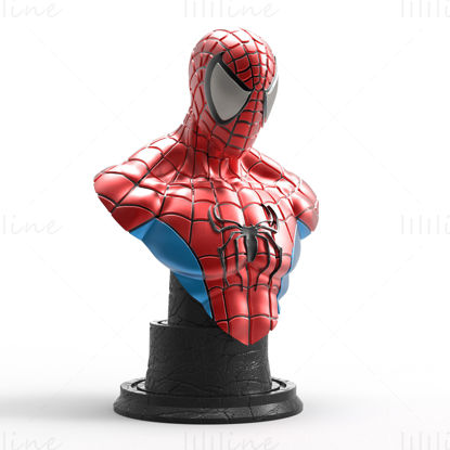Modello 3D di Spiderman Mavel Busto pronto per la stampa STL