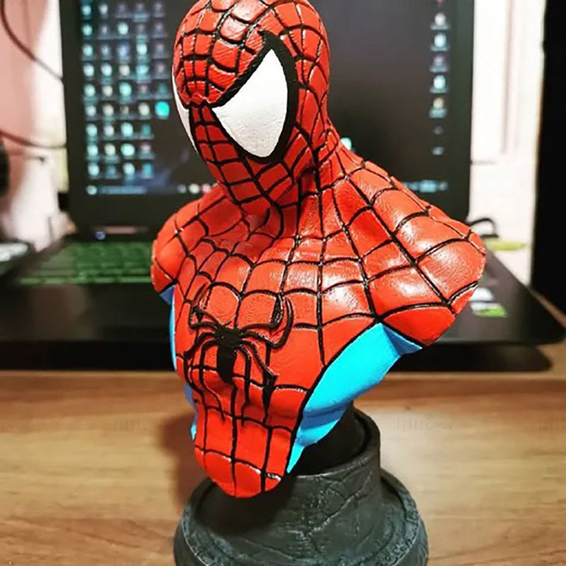 Spiderman Mavel Bust 3Dモデル STLを印刷する準備ができました