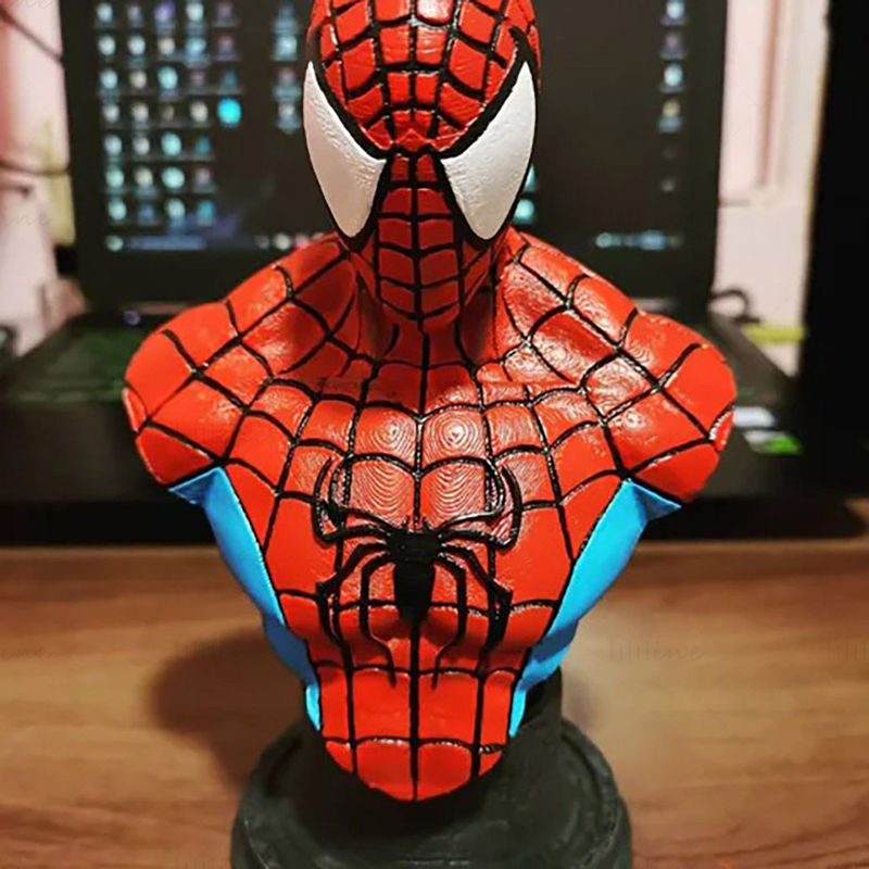 Spiderman Mavel Bust 3Dモデル STLを印刷する準備ができました