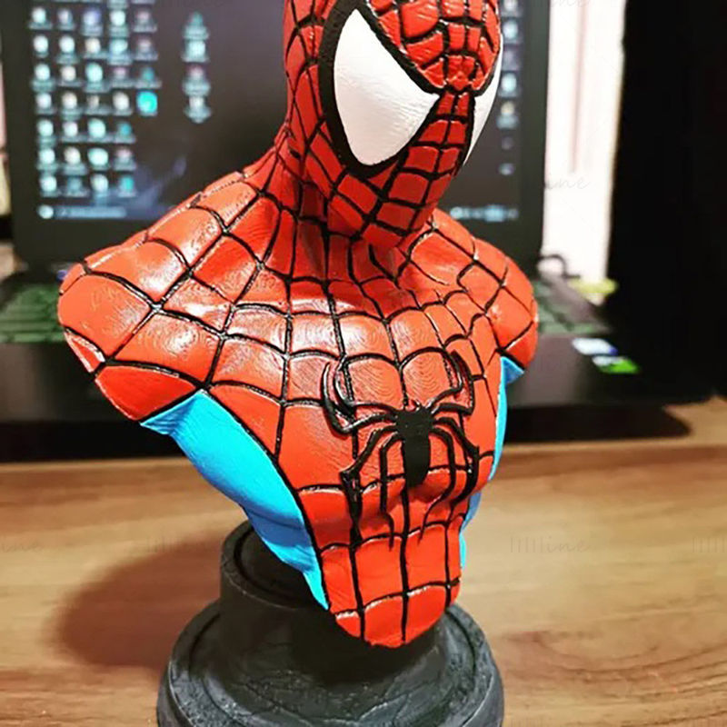 Spiderman Mavel Bust 3D-modell Klar til å skrive ut STL