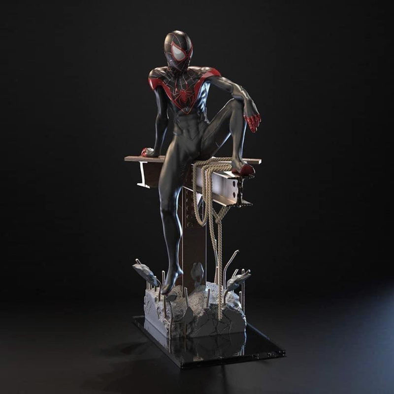 Spiderman Miles 3Dモデルの印刷準備完了