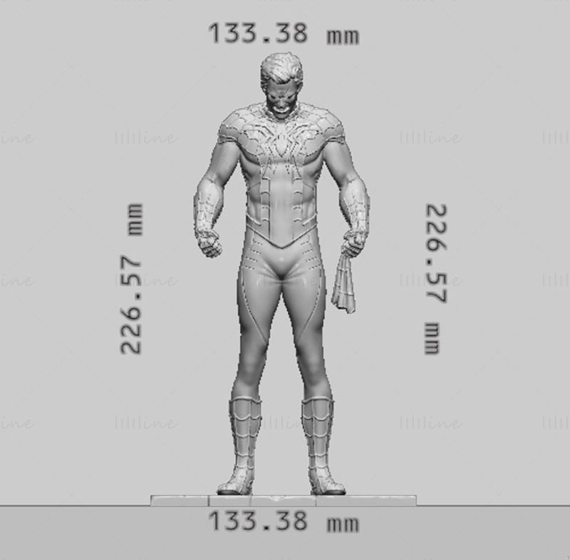 蜘蛛侠 - 彼得帕克 3D 模型准备打印 STL