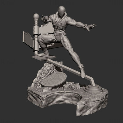 Spiderman Scarlet Washed 3D Model Ready to Print