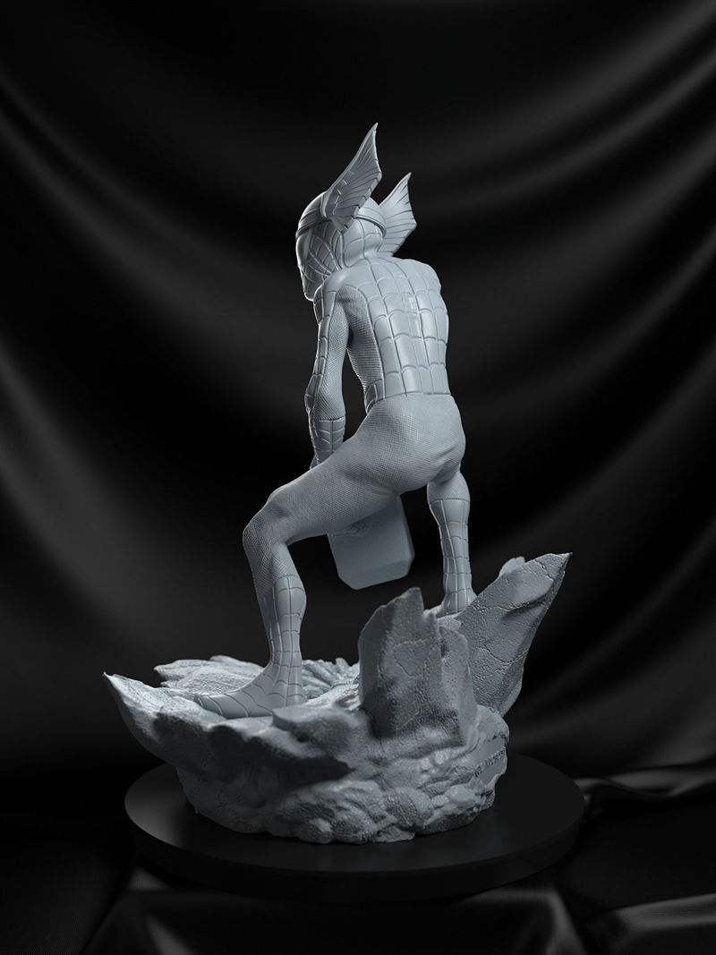 Спидерман Тхор статуе 3Д модел спреман за штампање СТЛ