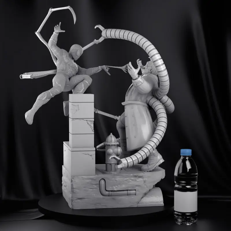 Spiderman vs Doctor Octopus 3D-utskriftsmodell STL