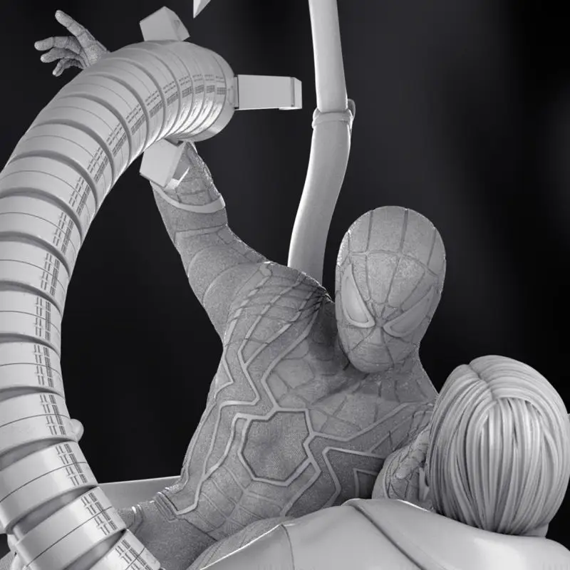 スパイダーマン vs ドクター・オクトパス 3D プリントモデル STL