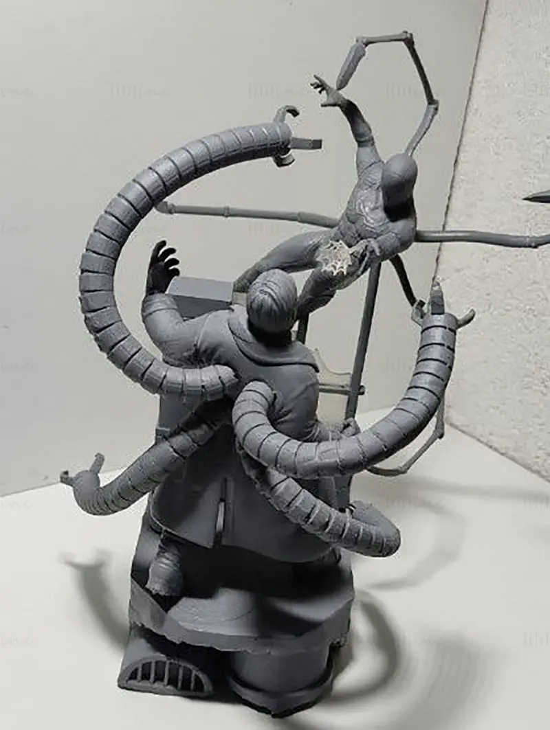 Spiderman vs Doctor Octopus 3D-utskriftsmodell STL