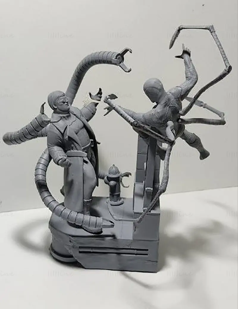 Spiderman vs Doctor Octopus 3D-Druckmodell STL
