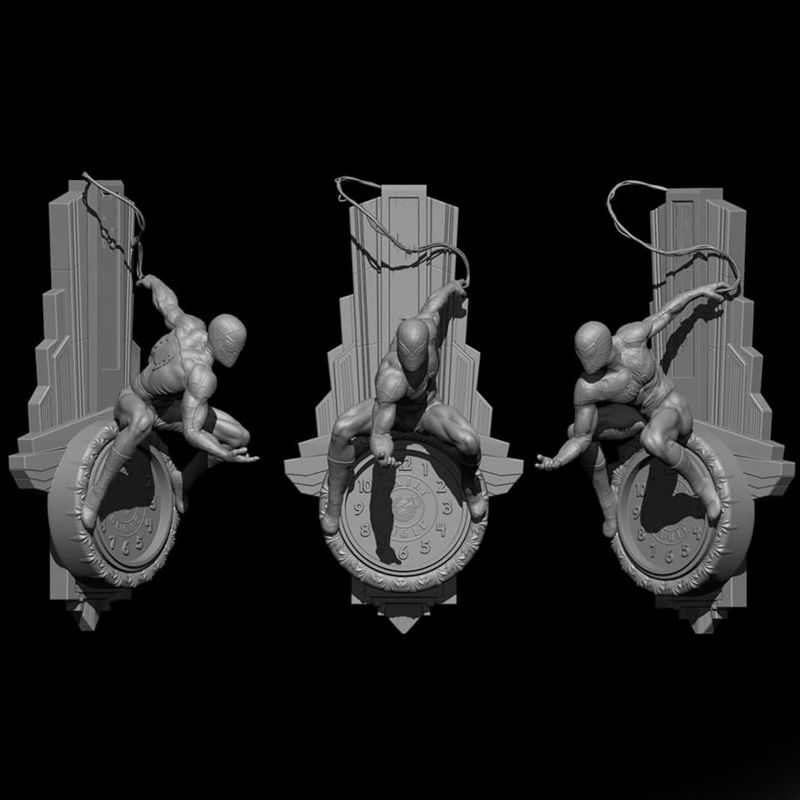 Spiderman Wall Clock 3D Model Ready to Print STL