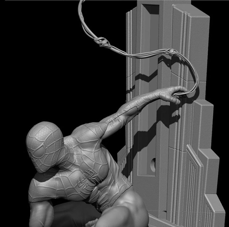 Spiderman veggklokke 3D-modell Klar til å skrive ut STL