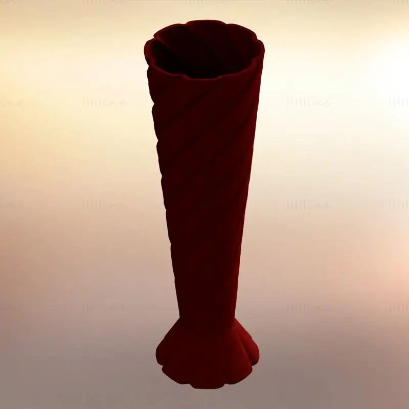 Spiral Complex Vase 3D Printing Model STL