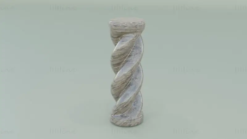 3D модел на спирален стълб