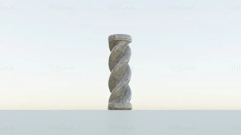Modelo 3D de pilar espiral