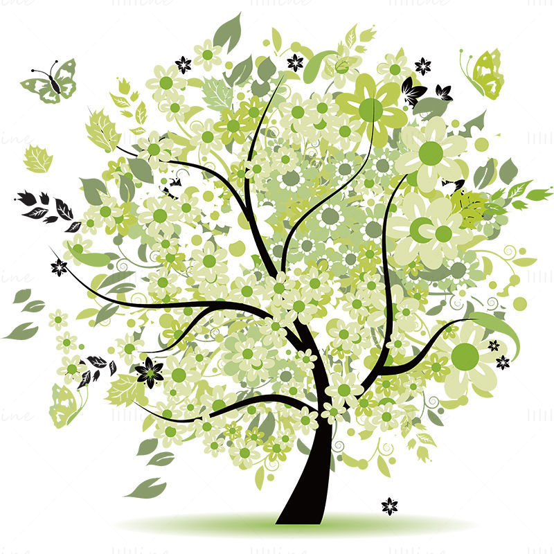 Spring tree vector illustration