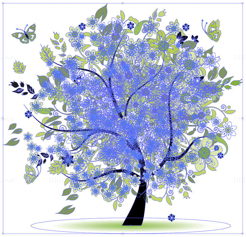 Spring tree vector illustration