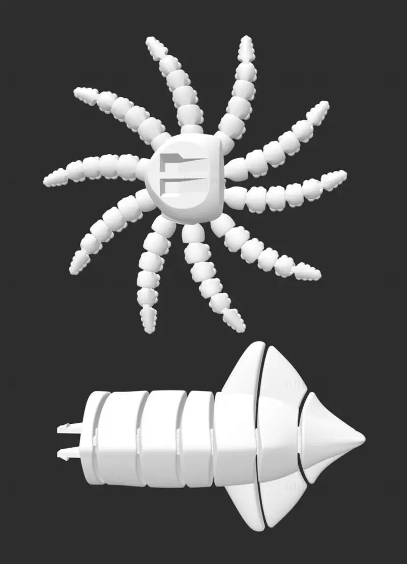 Squid FLEXI articulated 3d printing model STL file