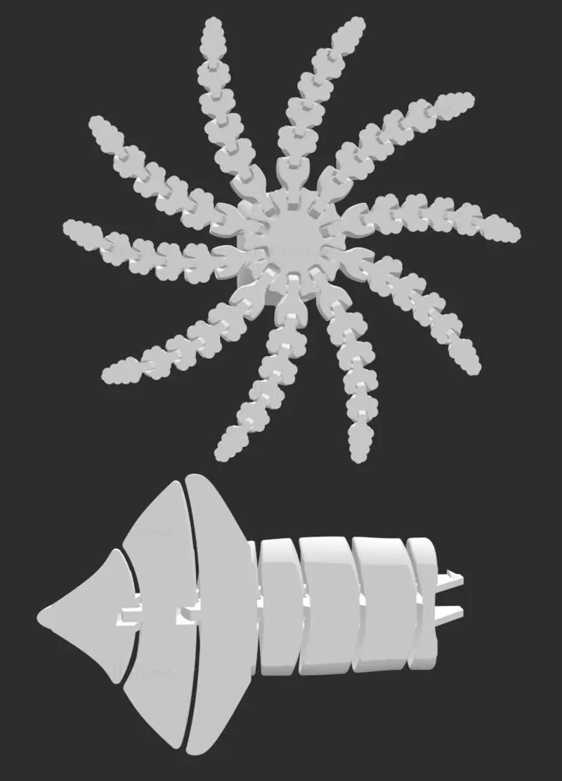 Squid FLEXI articulated 3d printing model STL file