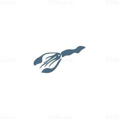 Squid vector icon logo