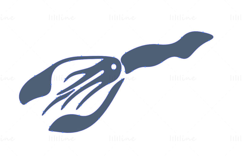 Squid vector icon logo