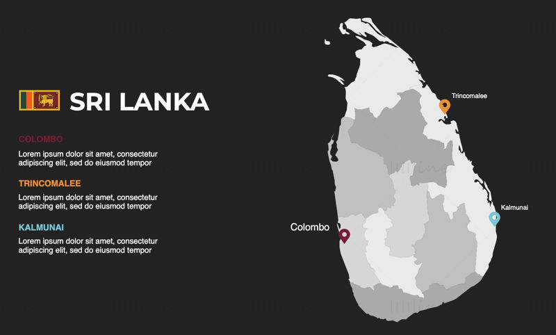 Sri Lanka Infographics Map editable PPT & Keynote