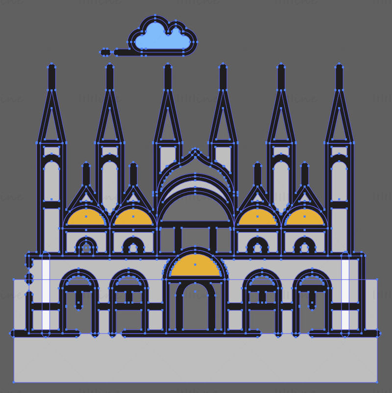 サン マルコ寺院のベクトル図