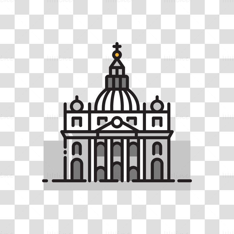 サン・ピエトロ大聖堂のベクトル図