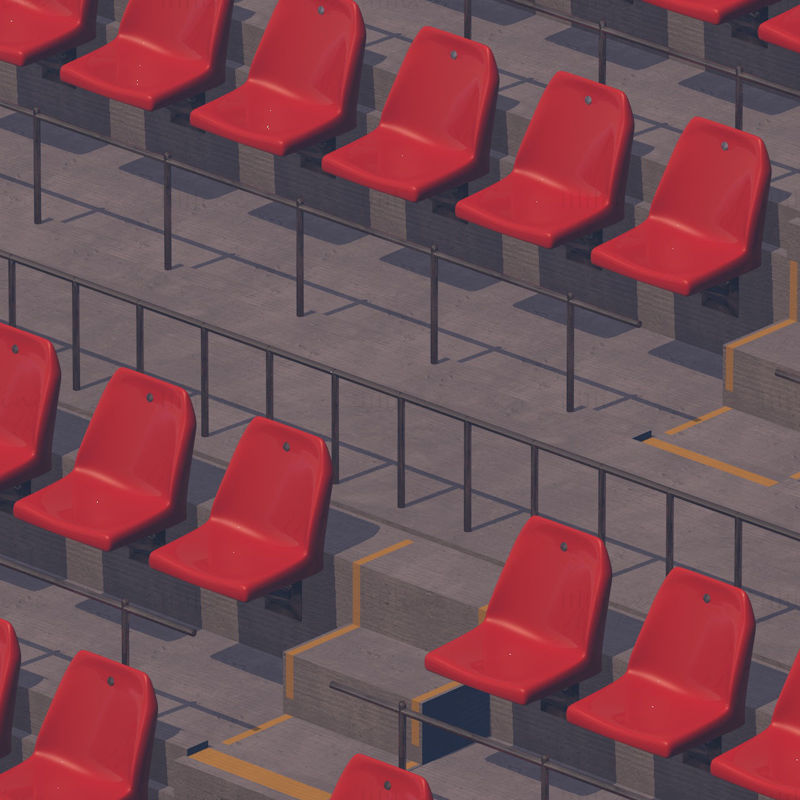 Stadium zitplaatsen 3d-model