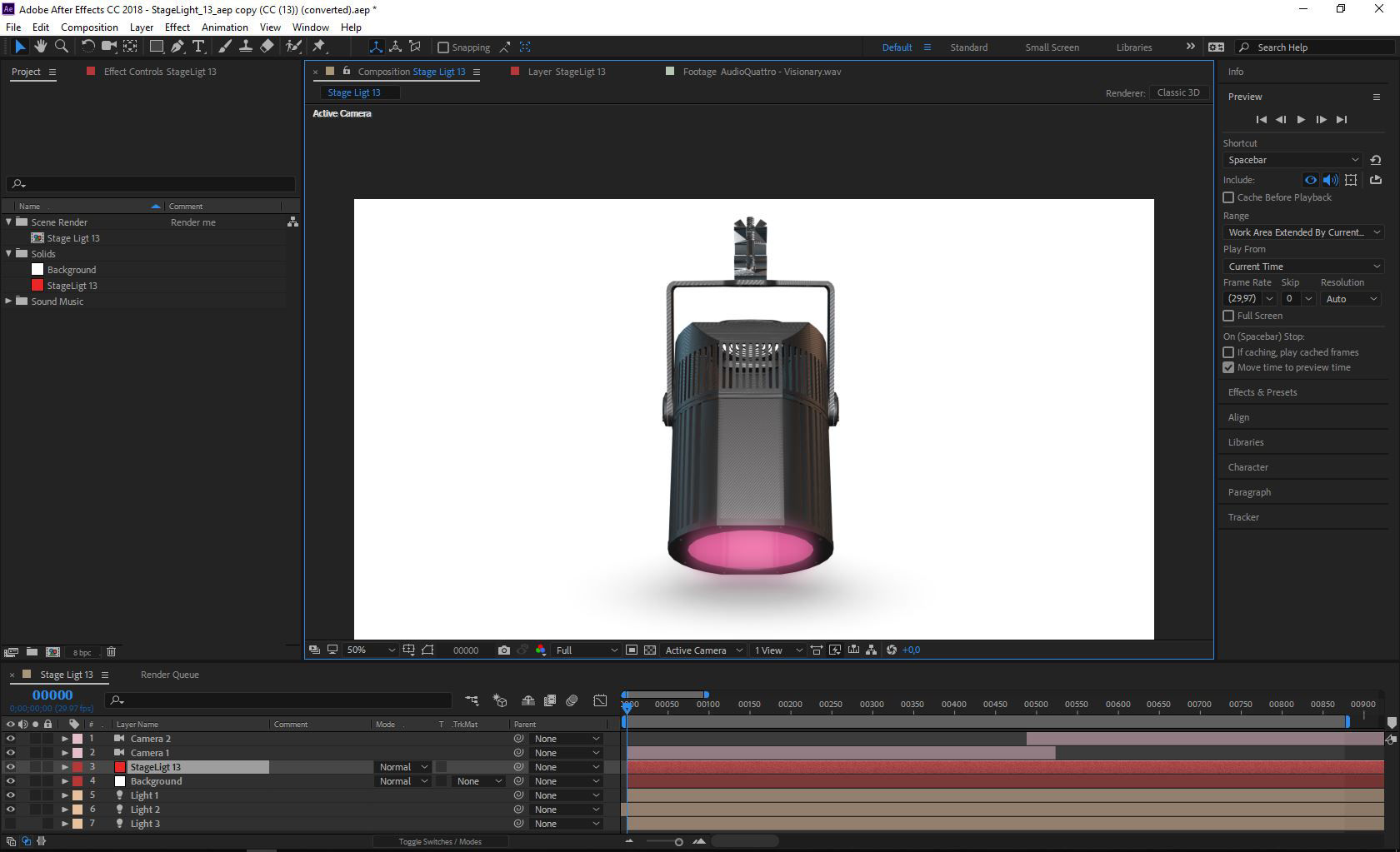 stage light 3ds max