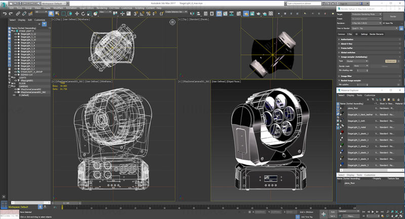 Stage Light 3d model 4